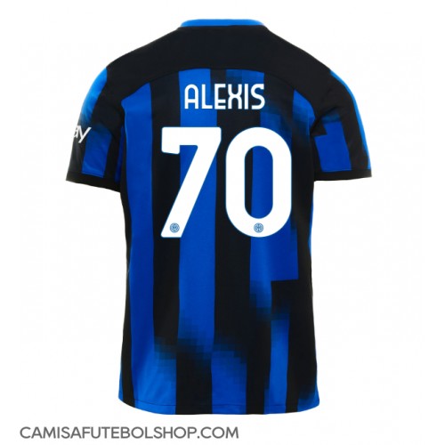 Camisa de time de futebol Inter Milan Alexis Sanchez #70 Replicas 1º Equipamento 2023-24 Manga Curta